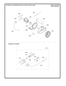 BLOWER DRIVE ASM Diagram and Parts List for GFMS170GH0WW  General Electric Dryer