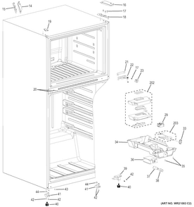 Part Location Diagram of WR02X22743 GE LAMP
