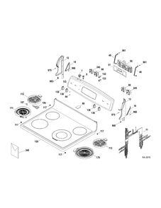 CONTROLS-COOKTOP Diagram and Parts List for JCBP70DP2WW  General Electric Range