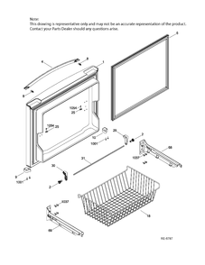 FZ DOOR Diagram and Parts List for ADRS0MBZIRSS  General Electric Refrigerator