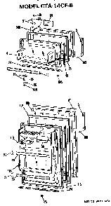 Doors Diagram and Parts List for CTA14CFB  Hotpoint Refrigerator
