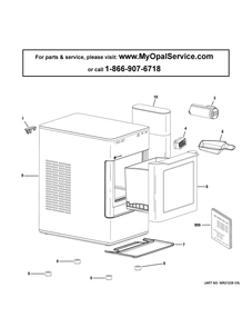 Opal Ice Maker Diagram and Parts List for XPIO43SC1SS  General Electric Ice Maker
