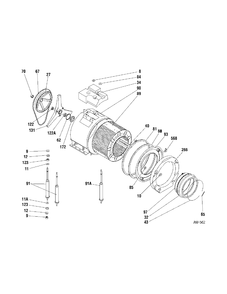 TUB Diagram and Parts List for MCCH1120F0WW  General Electric Washer