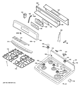 Part Location Diagram of WB2K101 GE Rubber Feet