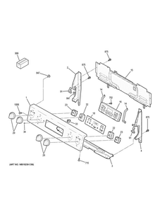 Control Panel Diagram and Parts List for JB645EK1ES  General Electric Range