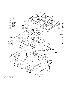 Cooktop Diagram and Parts List for CGU366P4T1W2  General Electric Cooktop