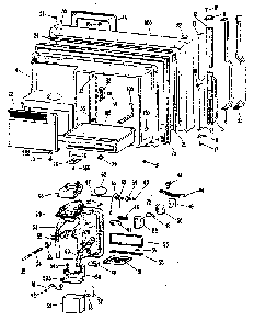 Freezer Door Diagram and Parts List for TBX25RKB  General Electric Refrigerator