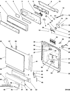 Part Location Diagram of WD34X908 GE DISCONTINUED