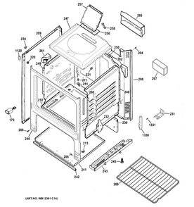 Body Parts Diagram and Parts List for RGB518PCD2CT  Hotpoint Range
