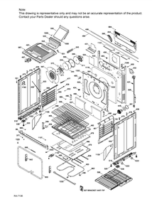 Part Location Diagram of WS01F02296 GE TRIPLE RING BURNER