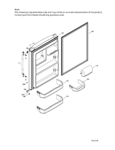 FF DOOR Diagram and Parts List for GBR20DSEBRBS  General Electric Refrigerator