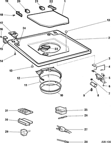 COVER GROUP Diagram and Parts List for 55325119  General Electric Washer