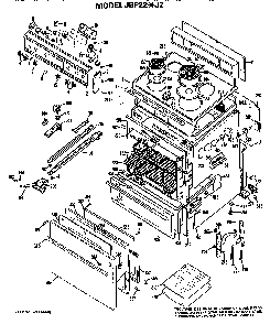 Main Body/cooktop/controls Diagram and Parts List for JBP22*J2  General Electric Range