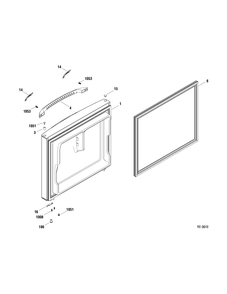 FZ DOOR Diagram and Parts List for MBRC0FAYARWW  General Electric Refrigerator