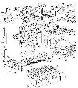 Cabinet Diagram and Parts List for TBX18KKE  General Electric Refrigerator