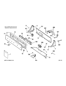 CONTROL GROUP Diagram and Parts List for GWSE5200B0WW  General Electric Washer
