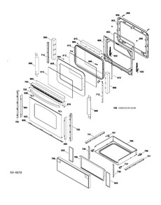 DOOR PARTS Diagram and Parts List for JCBP690ST1SS  General Electric Range
