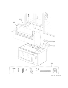 Installation Parts Diagram and Parts List for PSA9240SF3SS  General Electric Microwave