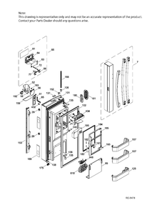 FF DOOR LT Diagram and Parts List for PFE24JGKAKWW  General Electric Refrigerator