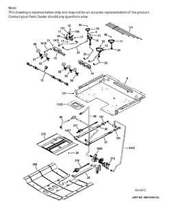 Part Location Diagram of WS01F06254 GE CTR ORIFICE HOLDER