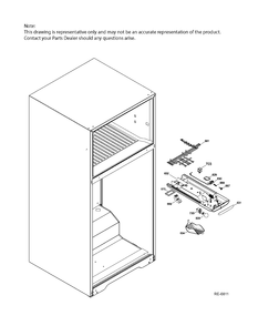 FRESH FOOD SECTION Diagram and Parts List for GTRS0HBZALSS  General Electric Refrigerator