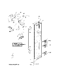 Freezer door Diagram and Parts List for CZS22MP2NDS1  General Electric Refrigerator