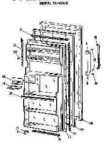 Part Location Diagram of WR12X627 GE Door Handle