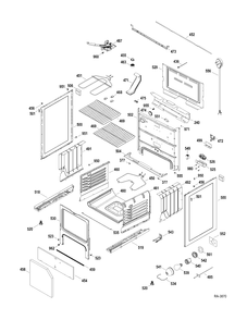 BODY PARTS Diagram and Parts List for JCBP65MP3BS  General Electric Range