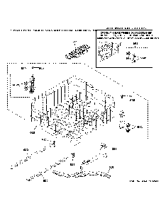 Upper Rack Assembly Diagram and Parts List for GDT535PGR0WW  General Electric Dishwasher