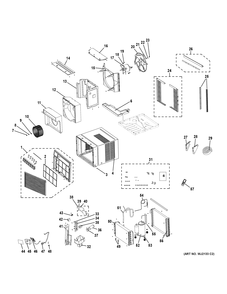 ROOM AIR CONDITIONER Diagram and Parts List for AEW14AVL1  General Electric Air Conditioner