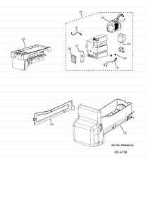 ICE MAKER & DISPENSER Diagram and Parts List for PFSF6PKXFBB  General Electric Refrigerator
