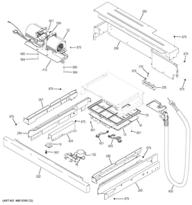 Pedestal Diagram and Parts List for PT7800SH4SS  General Electric Microwave Oven Combo