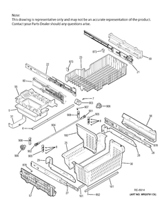 FZ SHELVES Diagram and Parts List for ZFGP21HZJSS  General Electric Refrigerator