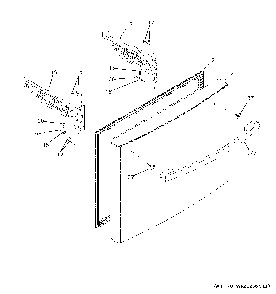 Freezer Door Diagram and Parts List for GFE24JBLPFTS  General Electric Refrigerator
