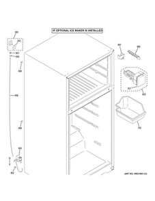Ice Maker Diagram and Parts List for GTE16GTHHRWW  General Electric Refrigerator