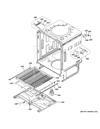 Body Parts 2 Diagram and Parts List for CDT875P3N0D1  General Electric Dishwasher