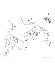 Controls And Backsplash Diagram and Parts List for 5TW4207ST0WS  General Electric Washer