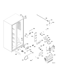 FF SECTION Diagram and Parts List for PSRS6YGZADSS  General Electric Refrigerator