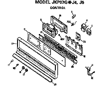 Control Diagram and Parts List for JKP07GJ4  General Electric Wall Oven