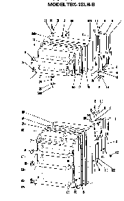 Doors Diagram and Parts List for TBX18LHB  General Electric Refrigerator