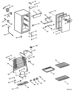 Part Location Diagram of 8312131080400 GE BOLT HINGE BOTTOM