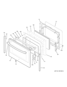 Lower Door Diagram and Parts List for PS950EF3ES  General Electric Range