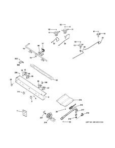 GAS & BURNER PARTS Diagram and Parts List for JGBS30REK1SS  General Electric Range
