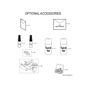 Optional Accessories Diagram and Parts List for NF97U110V5C52  General Electric Furnace