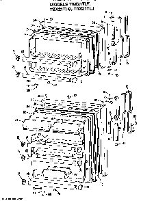 Doors Diagram and Parts List for TBX21TLFRAD  General Electric Refrigerator