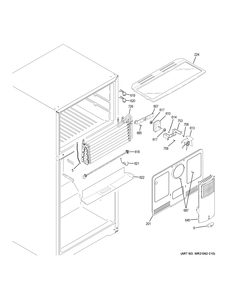 FREEZER SECTION Diagram and Parts List for GIE18HSHLRSS  General Electric Refrigerator