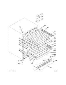 CABINET Diagram and Parts List for ZDWT240PBBS  General Electric Refrigerator