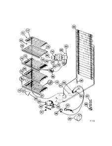 ELECTRICAL & SYSTEM Diagram and Parts List for 86110  General Electric Freezer