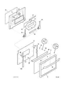 DOOR Diagram and Parts List for GRMF2400SM-9  General Electric Range