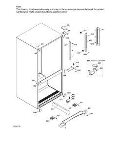 HINGE PARTS Diagram and Parts List for MBR20DTHBRWW  General Electric Refrigerator